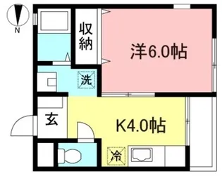 キューベル山喜【2階】の間取り