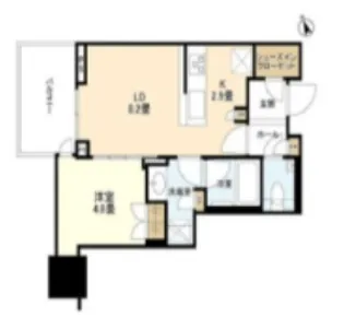 BRANZ TOWER 芝浦 ブランズタワー芝浦【5階】の間取り