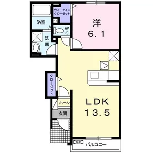 ヒルズタウンV【1階】の間取り