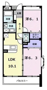 フォレスタ ヴェルデ【3階】の間取り