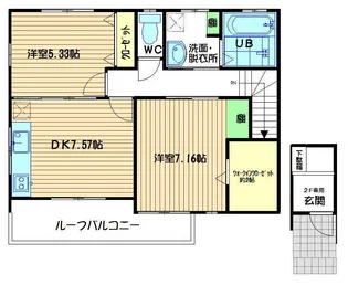 モンシャトー【2階】の間取り