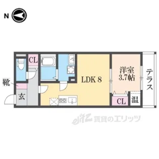 アート小若江【1階】の間取り