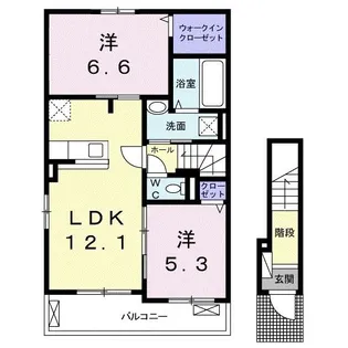 ミルアージュI【2階】の間取り
