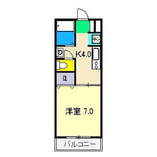 コーポ スライビング B棟【2階】の間取り