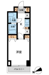 カッシア カワサキ レジデンス【4階】の間取り