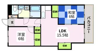 カームヤタ藤第3【2階】の間取り