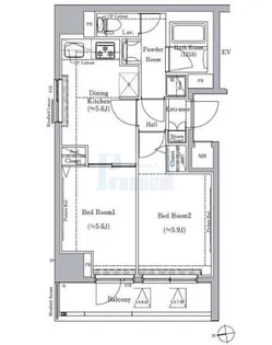 ビルヴィオ東日暮里【8階】の間取り