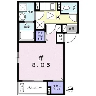 ベルフィオーレ戸越【1階】の間取り