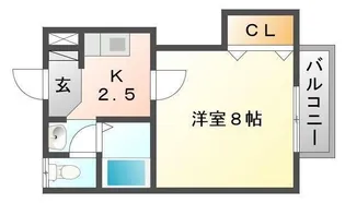 問屋町ハイツ1号館【1階】の間取り
