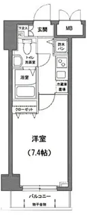 グランド・ガーラ日本橋茅場町【4階】の間取り