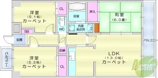 グローリィハイツNo2【7階】の間取り