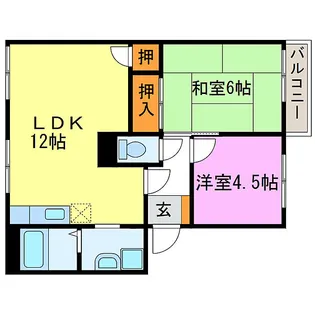 メゾン ベゴワードB【2階】の間取り