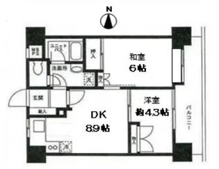 西川口朝日マンション【5階】の間取り