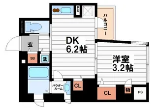 ALZA北浜【6階】の間取り