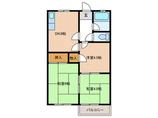 ケイアンドエスマンション白川台【2階】の間取り