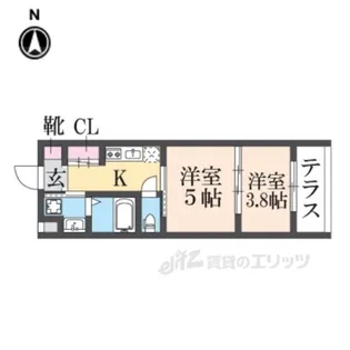 レシオス京都西院【1階】の間取り