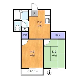 メゾンフジハーツ【1階】の間取り