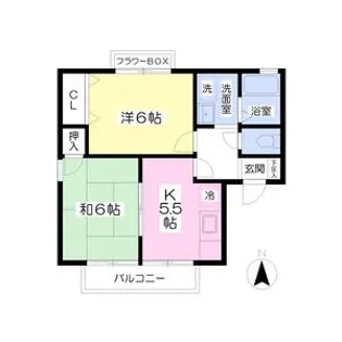 セジュール弐番館【2階】の間取り