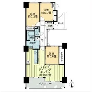 サーパスシティ熊本【8階】の間取り
