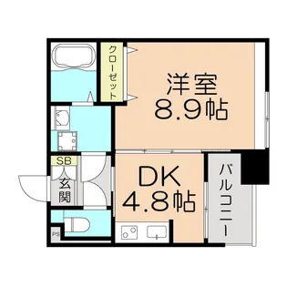 ベルパーク靱本町【9階】の間取り