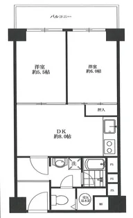 ローズハイツ田町【5階】の間取り