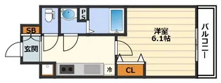プレサンス大阪同心メゾヴィータ【14階】の間取り