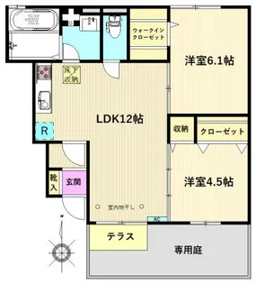 IRIYA A棟【1階】の間取り