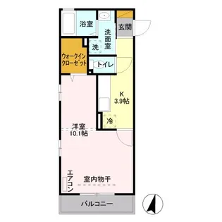 La-Vespa門井町【3階】の間取り