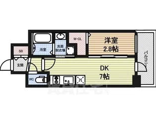 エステムコート名古屋新栄2アリーナ【5階】の間取り
