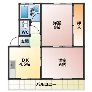 岩田アパート【1階】の間取り