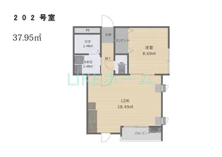 ラウレア本中山【2階】の間取り