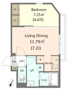 toggle白金高輪【1階】の間取り