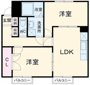 アンプルールフェール小川【2階】の間取り