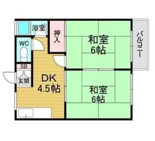 メゾン学園南【2階】の間取り