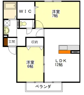 ぷらんたん【2階】の間取り