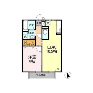 D-room 久時良ハイツ【1階】の間取り