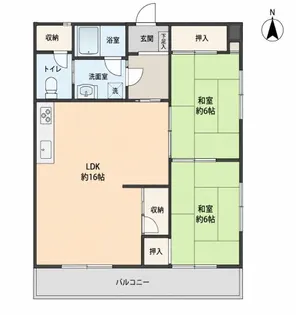 フローレンス猪原【4階】の間取り