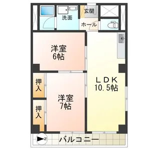 千歳山マンション【7階】の間取り