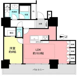ルネッサなんばタワー【9階】の間取り