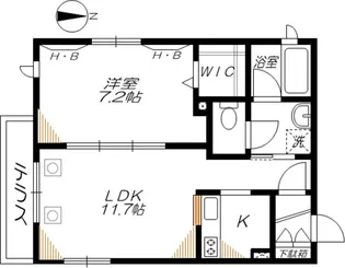 LUNA COURT【1階】の間取り