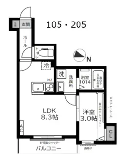 ガーデンヒルズ宮原【2階】の間取り