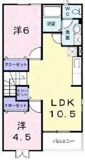 エテルノB【2階】の間取り