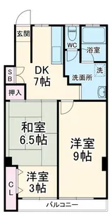 パラシオン覚王山【7階】の間取り