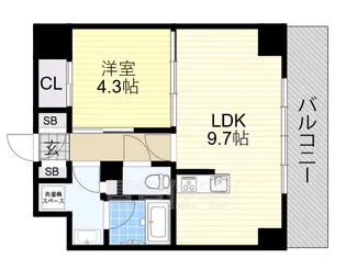 トーシン西田辺【4階】の間取り