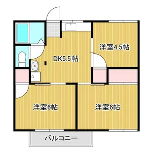 コーポ白山A【2階】の間取り