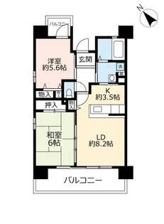 UR浜甲子園なぎさ街【9階】の間取り