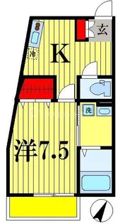 クロレ北小金【3階】の間取り