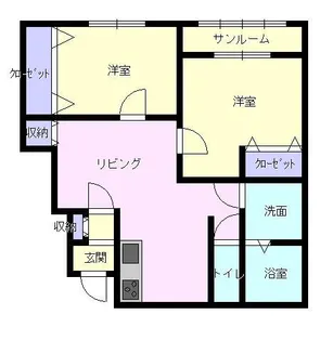 オークランド【1階】の間取り
