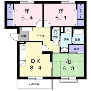 アーバンサクライC棟【2階】の間取り