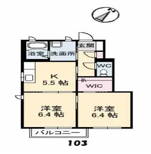 グレースメゾン湊 F棟【1階】の間取り